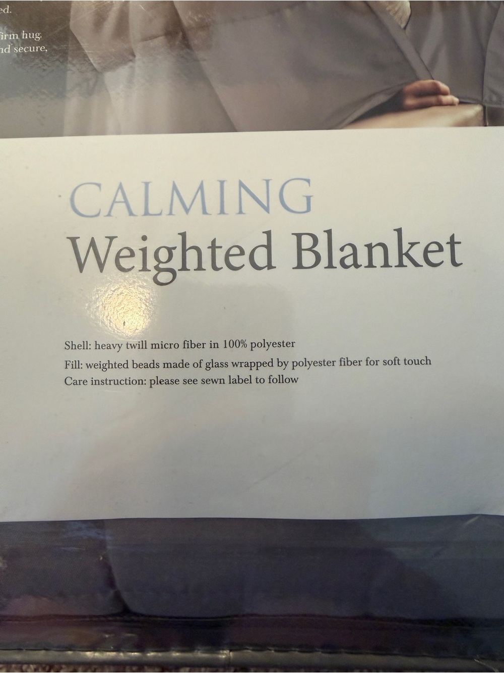 Weighted Blanket - Gray, 15 Pounds - Picture 3 of 7